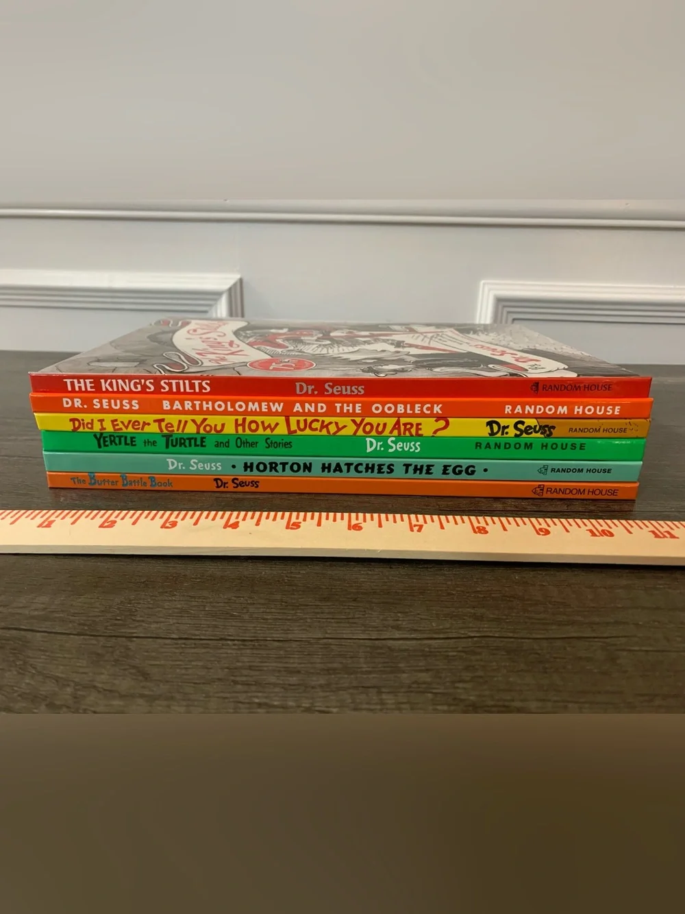 Dr. Seuss Bright Orange Yellow and Teal Hardcover Book Set